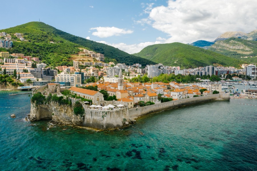 Budva old town on the Adriatic coast, Montenegro
